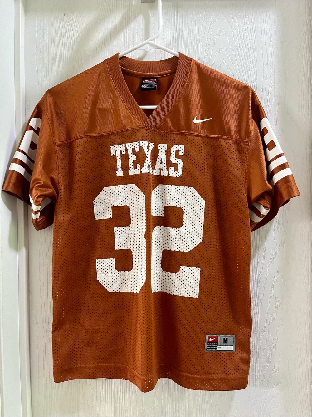 Nike Burnt Orange Texas #32 Football Jersey with White Accents
